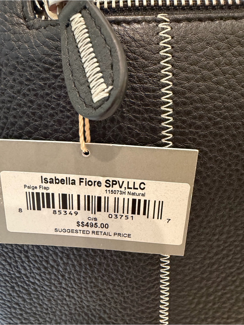 Isabella Fiore Black and Cream Python-Print Top-Handle Satchel - Picture 3 of 13